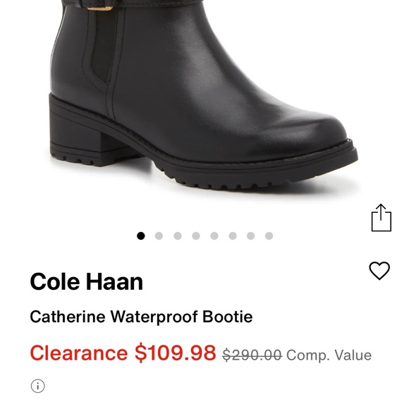 Women's Black Ankle Boots Cole Han - Picture 9 of 11